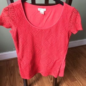 Lucky Brand Orange Knit Tee